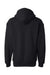 J America JA8830/8830 Mens Sport Lace Hooded Sweatshirt Hoodie w/ Pouch Pocket Black Flat Back