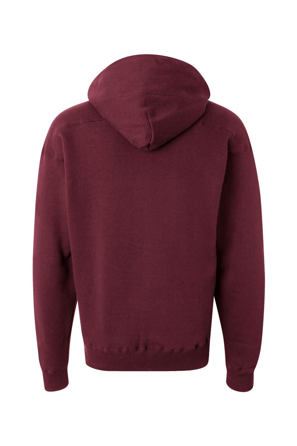 J America JA8830/8830 Mens Sport Lace Hooded Sweatshirt Hoodie w/ Pouch Pocket Maroon Flat Back