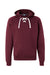 J America JA8830/8830 Mens Sport Lace Hooded Sweatshirt Hoodie w/ Pouch Pocket Maroon Flat Front