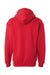 J America JA8830/8830 Mens Sport Lace Hooded Sweatshirt Hoodie w/ Pouch Pocket Red Flat Back