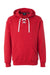 J America JA8830/8830 Mens Sport Lace Hooded Sweatshirt Hoodie w/ Pouch Pocket Red Flat Front