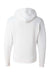 J America JA8830/8830 Mens Sport Lace Hooded Sweatshirt Hoodie w/ Pouch Pocket White Flat Back