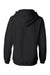 J America JA8836/8836 Womens Sydney Sueded Fleece Hooded Sweatshirt Hoodie w/ Pouch Pocket Black Flat Back