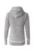 J America JA8913/8913 Womens Zen Burnout Fleece Full Zip Hooded Sweatshirt Hoodie w/ Pockets Cement Grey Flat Back