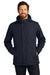 Port Authority J123 Mens All Weather 3-in-1 Water Resistant Full Zip Hooded Jacket River Navy Blue Model Front