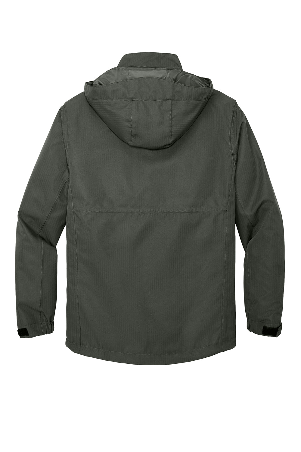 Port Authority J302 Mens Herringbone 3-in-1 Waterproof Full Zip Hooded Jacket Spruce Green Flat Back