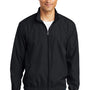 Port Authority Mens Essential Water Resistant Full Zip Jacket - Black