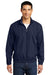 Port Authority J305 Mens Essential Water Resistant Full Zip Jacket True Navy Blue Model Front