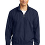 Port Authority Mens Essential Water Resistant Full Zip Jacket - True Navy Blue