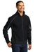 Port Authority J307 Mens Embark Wind & Water Resistant Full Zip Jacket Black/Deep Grey Model 3q