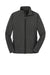 Port Authority J317/TLJ317 Mens Core Wind & Water Resistant Full Zip Jacket Heather Charcoal Black Flat Front