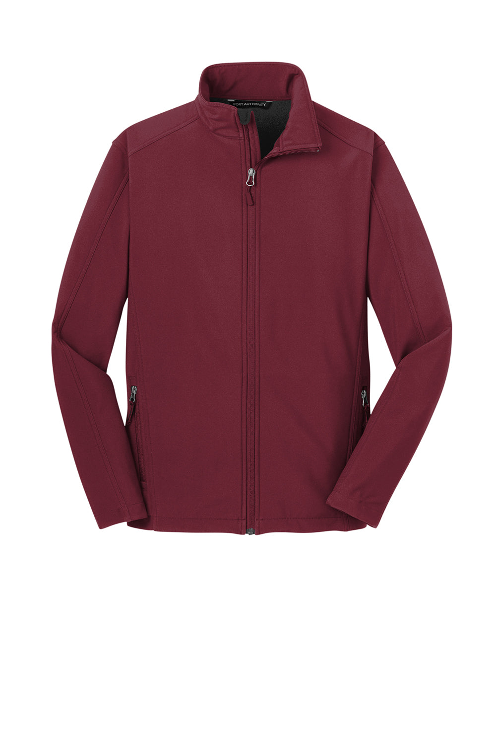 Port Authority J317/TLJ317 Mens Core Wind & Water Resistant Full Zip Jacket Maroon Flat Front