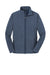 Port Authority J317/TLJ317 Mens Core Wind & Water Resistant Full Zip Jacket Heather Navy Blue Flat Front