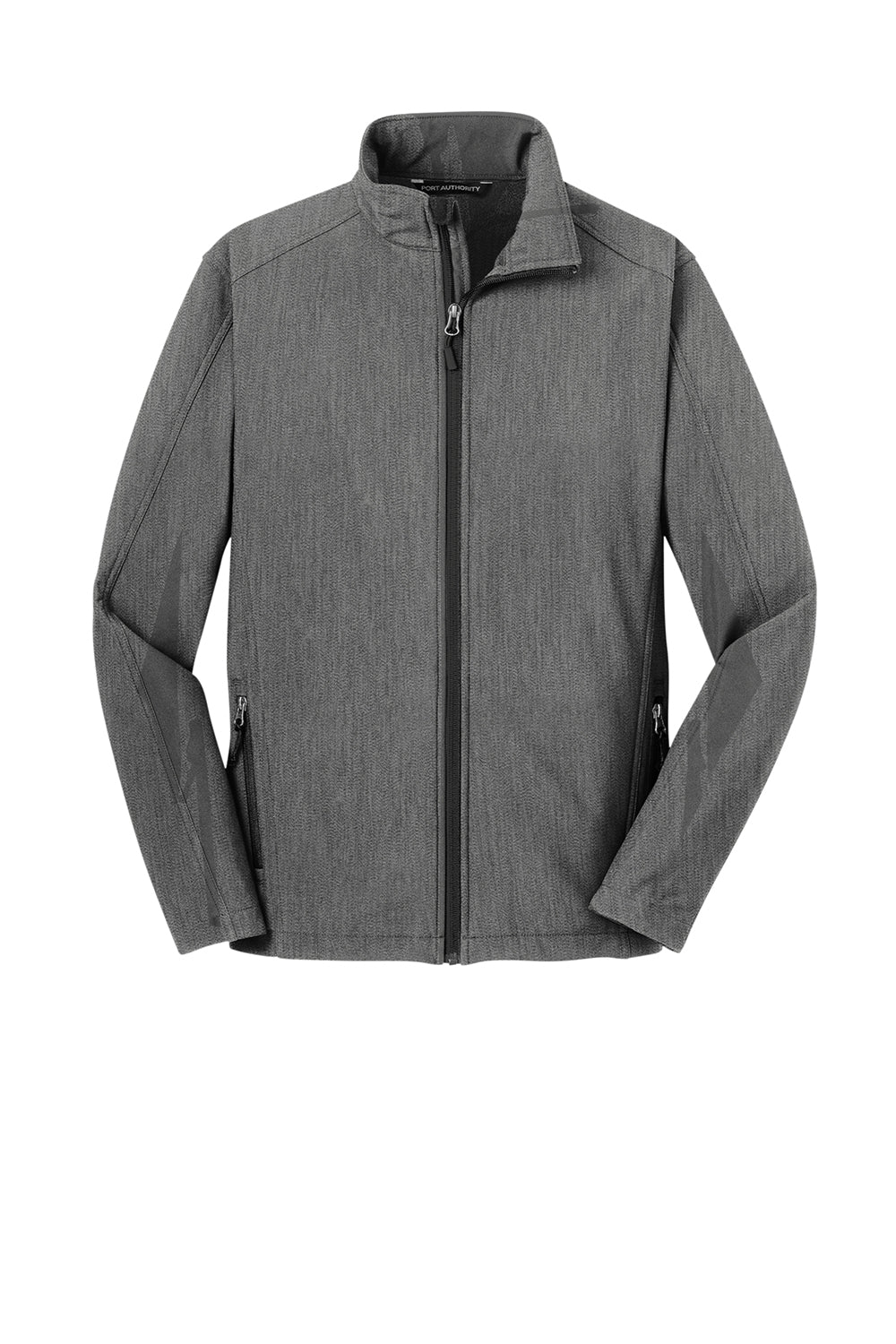 Port Authority J317/TLJ317 Mens Core Wind & Water Resistant Full Zip Jacket Heather Pearl Grey Flat Front