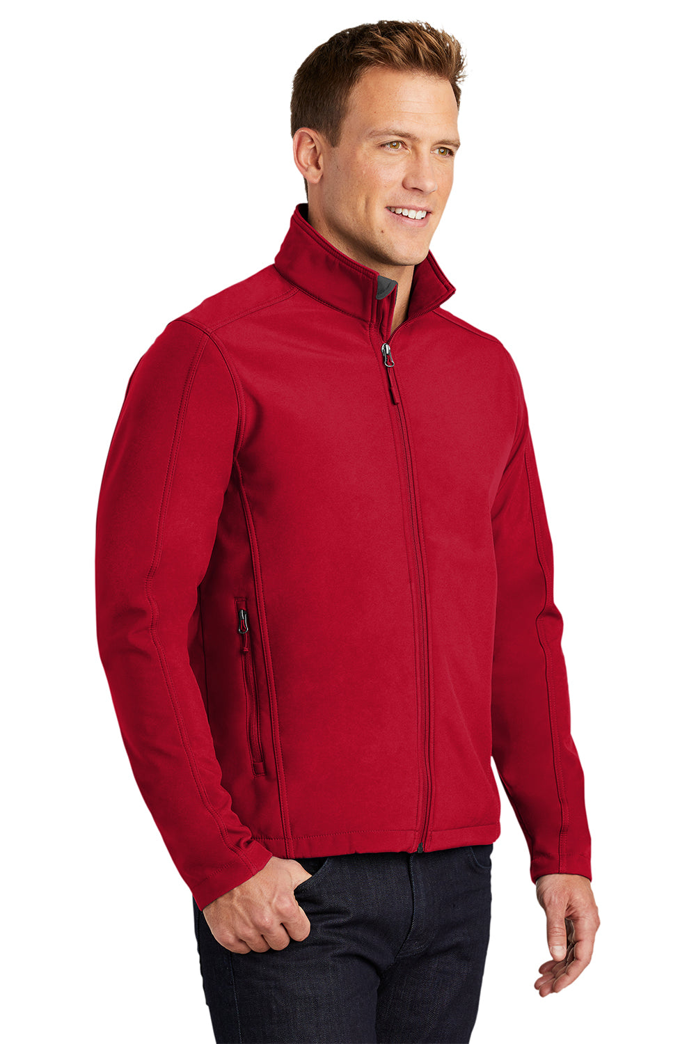 Port Authority J317/TLJ317 Mens Core Wind & Water Resistant Full Zip Jacket Rich Red Model 3q