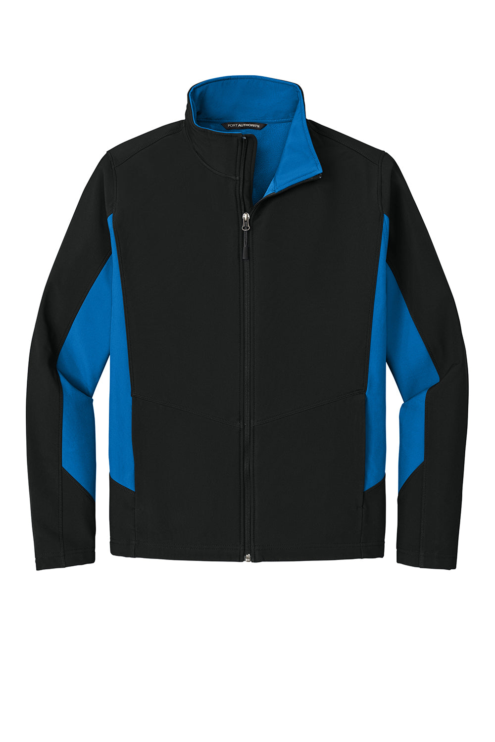 Port Authority J318/TLJ318 Mens Core Wind & Water Resistant Full Zip Jacket Black/Imperial Blue Flat Front