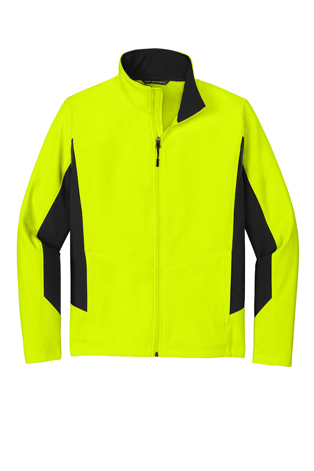 Port Authority J318/TLJ318 Mens Core Wind & Water Resistant Full Zip Jacket Safety Yellow/Black Flat Front