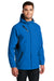 Port Authority J322 Mens Cascade Waterproof Full Zip Hooded Jacket Imperial Blue/Black Model 3q