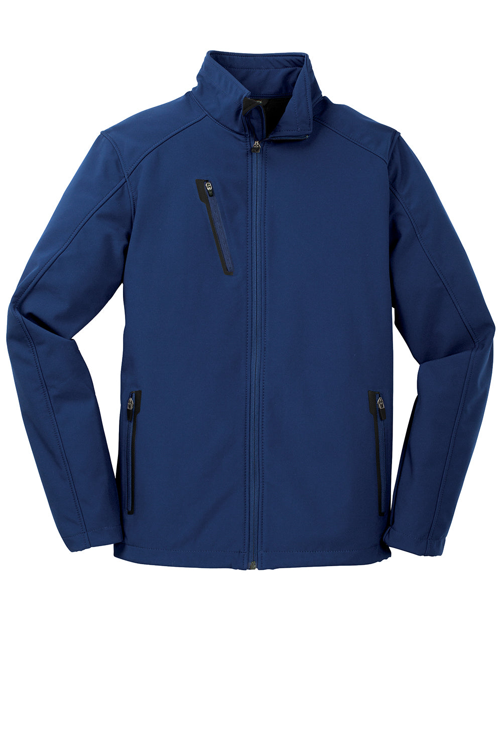 Port Authority J324 Mens Welded Wind & Water Resistant Full Zip Jacket Estate Blue Flat Front