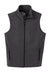 Port Authority J325 Mens Core Wind & Water Resistant Full Zip Vest Heather Charcoal Black Flat Front