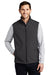 Port Authority J325 Mens Core Wind & Water Resistant Full Zip Vest Heather Charcoal Black Model Front