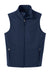 Port Authority J325 Mens Core Wind & Water Resistant Full Zip Vest Dress Navy Blue Flat Front