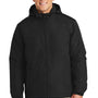 Port Authority Mens Charger Wind & Water Resistant Full Zip Hooded Jacket - True Black