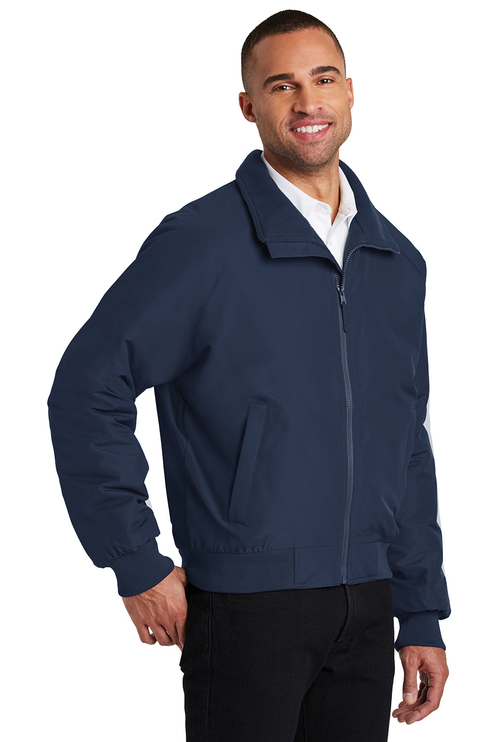 Port Authority J328/TLJ328 Mens Charger Wind & Water Resistant Full Zip Jacket True Navy Blue Model 3q