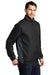 Port Authority J330 Mens Core Wind & Water Resistant Full Zip Jacket Black/Battleship Grey Model 3q