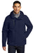 Port Authority J331 Mens All Conditions Waterproof Full Zip Hooded Jacket True Navy Blue Model Front