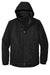 Port Authority J332 Mens Vortex 3-in-1 Waterproof Full Zip Hooded Jacket Black Flat Front