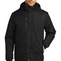 Port Authority Mens Vortex 3-in-1 Waterproof Full Zip Hooded Jacket - Black