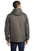 Port Authority J332 Mens Vortex 3-in-1 Waterproof Full Zip Hooded Jacket Deep Smoke Grey/Charcoal Grey Model Back