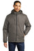 Port Authority J332 Mens Vortex 3-in-1 Waterproof Full Zip Hooded Jacket Deep Smoke Grey/Charcoal Grey Model Front