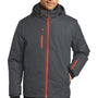 Port Authority Mens Vortex 3-in-1 Waterproof Full Zip Hooded Jacket - Magnet Grey/Orange