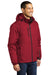 Port Authority J332 Mens Vortex 3-in-1 Waterproof Full Zip Hooded Jacket Rich Red/Black Model 3q