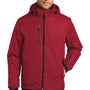 Port Authority Mens Vortex 3-in-1 Waterproof Full Zip Hooded Jacket - Rich Red/Black