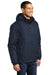 Port Authority J332 Mens Vortex 3-in-1 Waterproof Full Zip Hooded Jacket River Navy Blue Model 3q