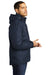 Port Authority J332 Mens Vortex 3-in-1 Waterproof Full Zip Hooded Jacket River Navy Blue Model Side