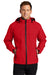 Port Authority J333 Mens Torrent Waterproof Full Zip Hooded Jacket Deep Red Model Front