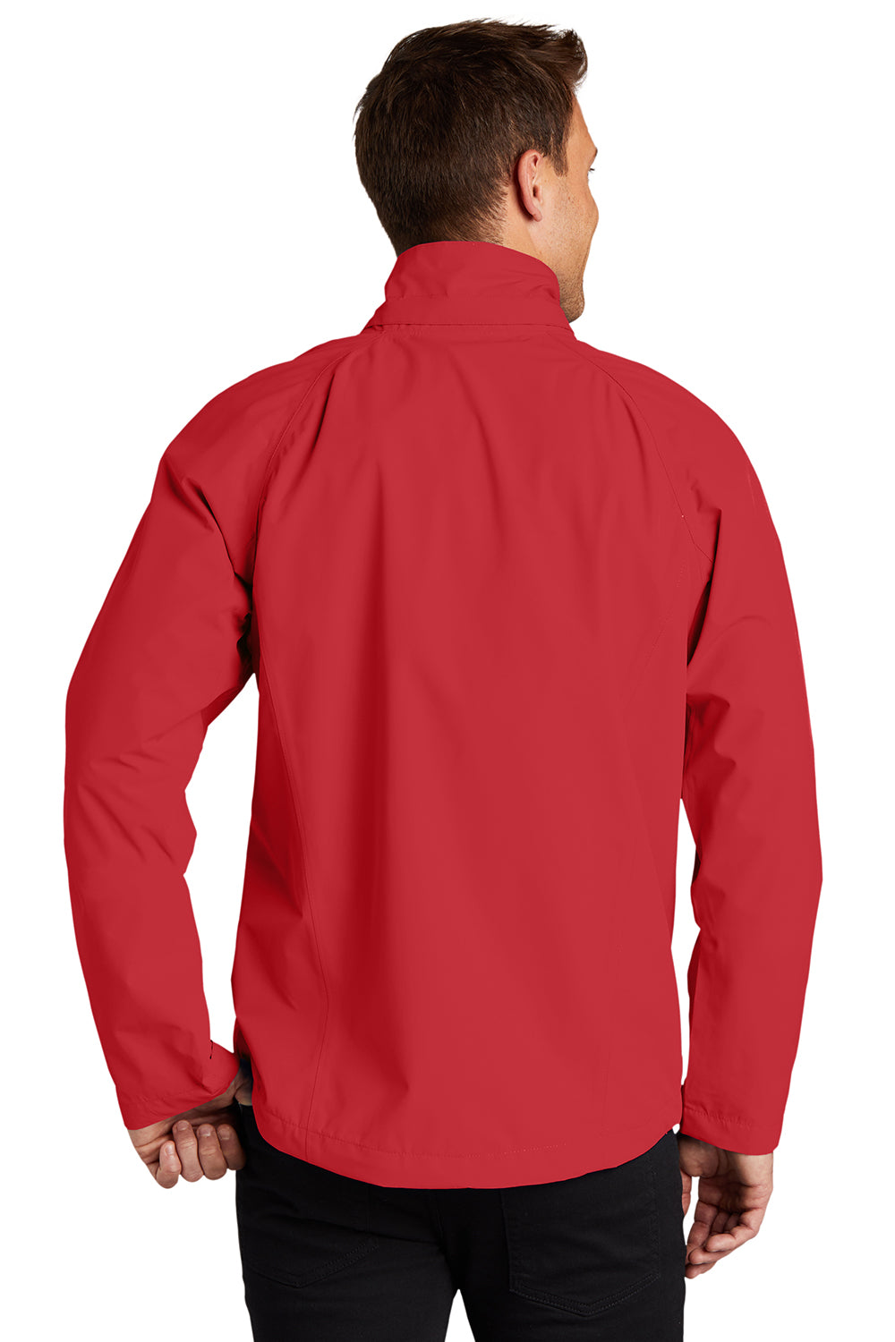 Port Authority J333 Mens Torrent Waterproof Full Zip Hooded Jacket Engine Red Model Back