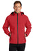 Port Authority J333 Mens Torrent Waterproof Full Zip Hooded Jacket Engine Red Model Front