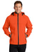 Port Authority J333 Mens Torrent Waterproof Full Zip Hooded Jacket Orange Crush Model Front