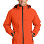 Port Authority Mens Torrent Waterproof Full Zip Hooded Jacket - Orange Crush