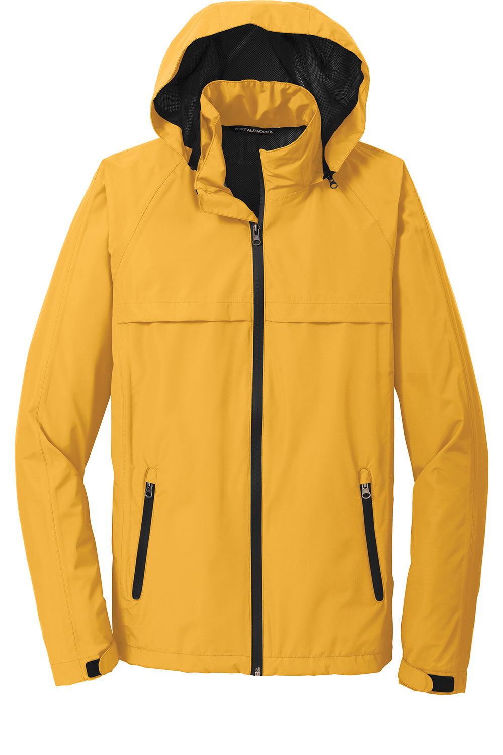 Port Authority J333 Mens Torrent Waterproof Full Zip Hooded Jacket Slicker Yellow Flat Front