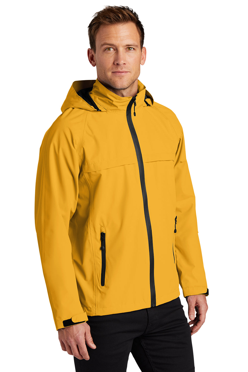 Port Authority J333 Mens Torrent Waterproof Full Zip Hooded Jacket Slicker Yellow Model 3q