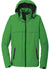 Port Authority J333 Mens Torrent Waterproof Full Zip Hooded Jacket Vine Green Flat Front