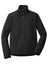 Port Authority J336 Mens Wind & Water Resistant Full Zip Jacket Black Flat Front