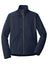 Port Authority J336 Mens Wind & Water Resistant Full Zip Jacket Dress Navy Blue/Battleship Grey Flat Front