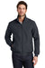 Port Authority J337 Mens Bomber Wind & Water Resistant Full Zip Jacket Battleship Grey Model Front